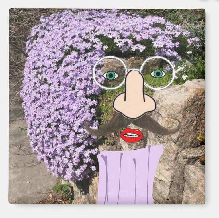 Abstract Sunday - Flower Hair - Fridge Magnet