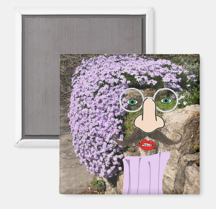 Abstract Sunday - Flower Hair - Fridge Magnet